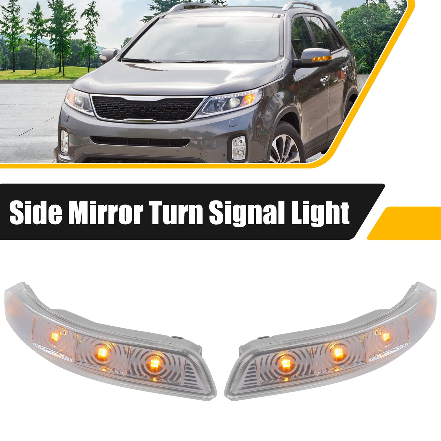 1 Pair Car LED MirrorTurn Signal Light 87613-2P000 87623-2P000 for Kia Sorento