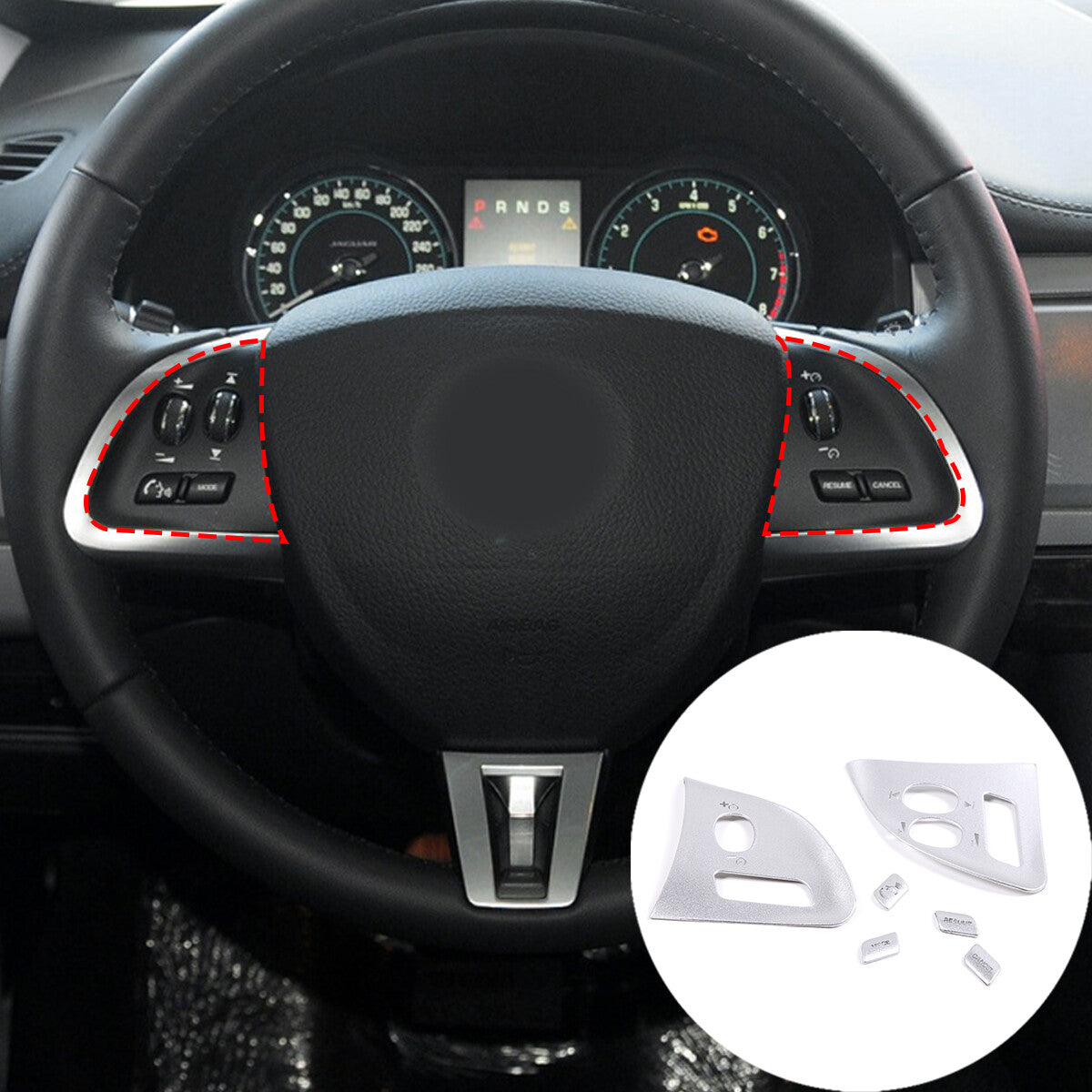 Carbon fiber ABS dashboard ventilation frame cover for Jaguar for F-Type 2013-2024