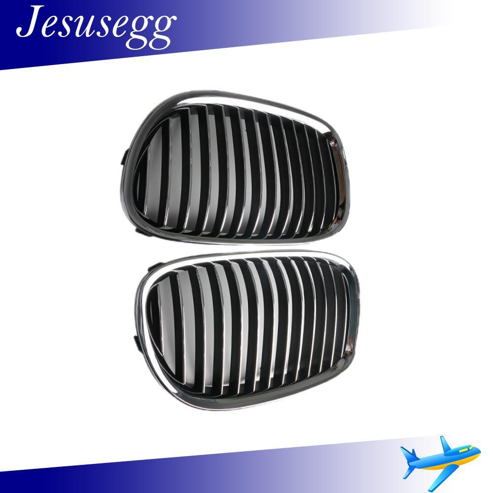 2Pcs Front Bumper Grille Chrome for 2009-14 7-Series 750I 760LI Left Right