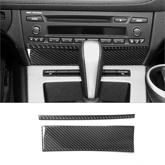 2x Carbon Fiber Interior Below Radio Console Cover Trim for BMW Z4 E89 2009-2016