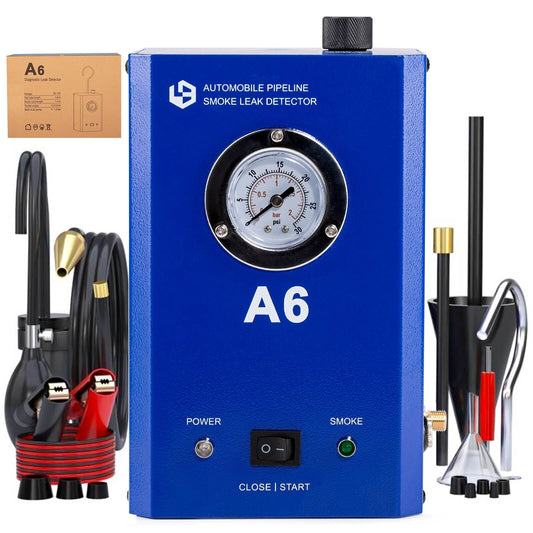 A6 Automobile Pipeline Smoke Leak Detector with Pressure Gauge Test for Car,ATV