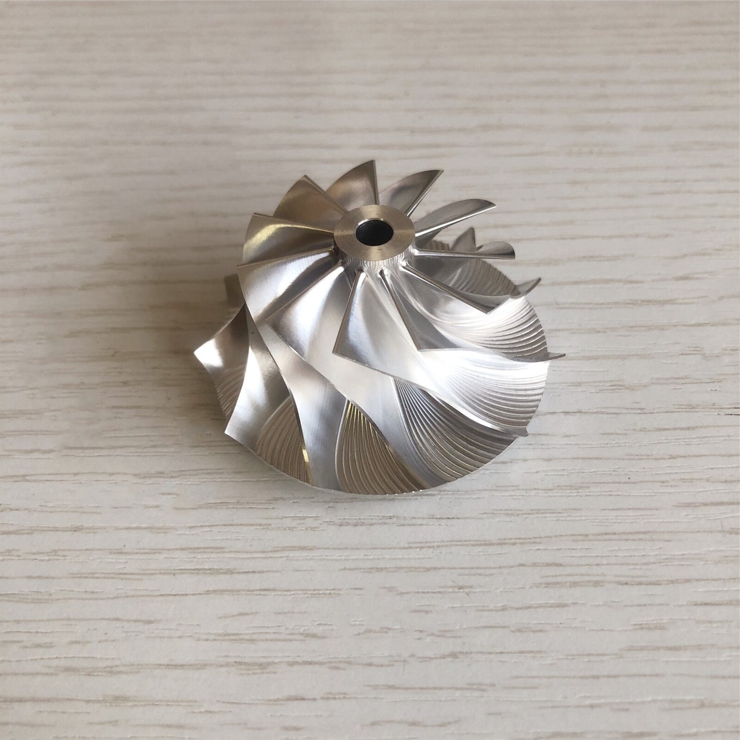 RHF5 forward 39.94/52.50 mm 6+6 blade performance turbine blank compressor wheel