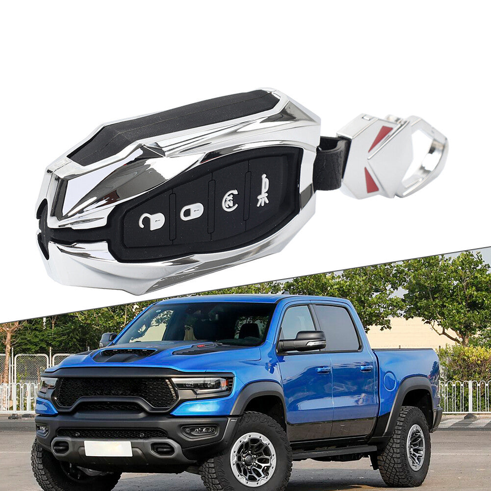 Key Fob Cover Protector Case Silver for Dodge for Ram 1500 2019-2024