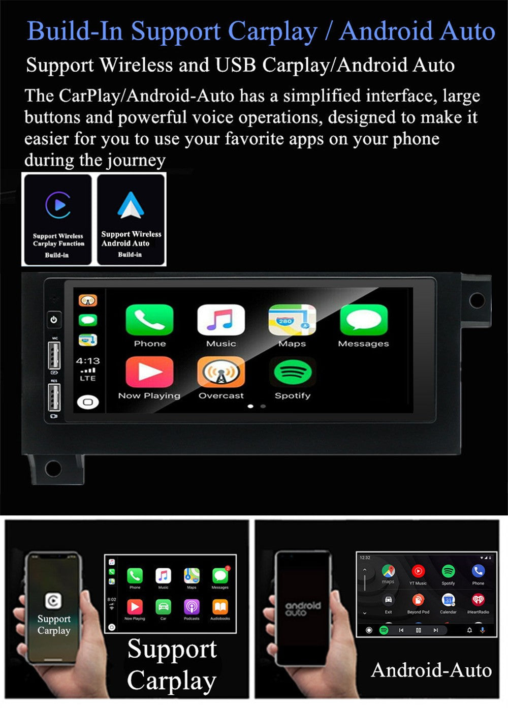 6.8Android 13 1+16GB Car Stereo Radio GPS Navigation For Voyager Caravan for Ram