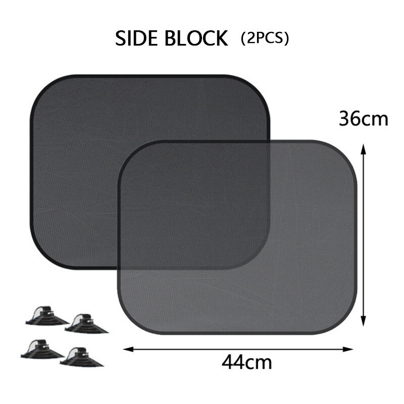 2Pcs Car Sun Shade Side Window Screen Sun Shade Mesh Cover Windshield Sunshade
