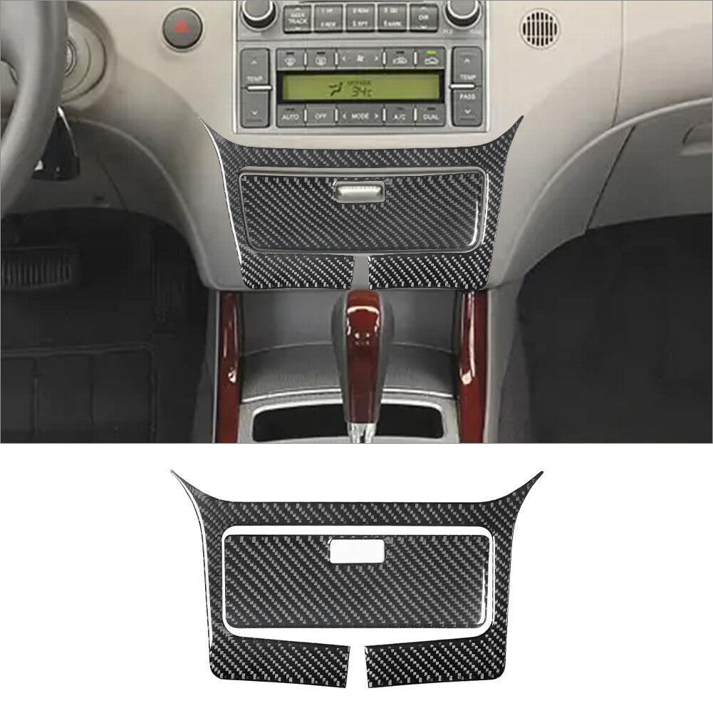 2Pcs Carbon Fiber Interior Center Storage Cover Trim for Hyundai Azera 2006-2011