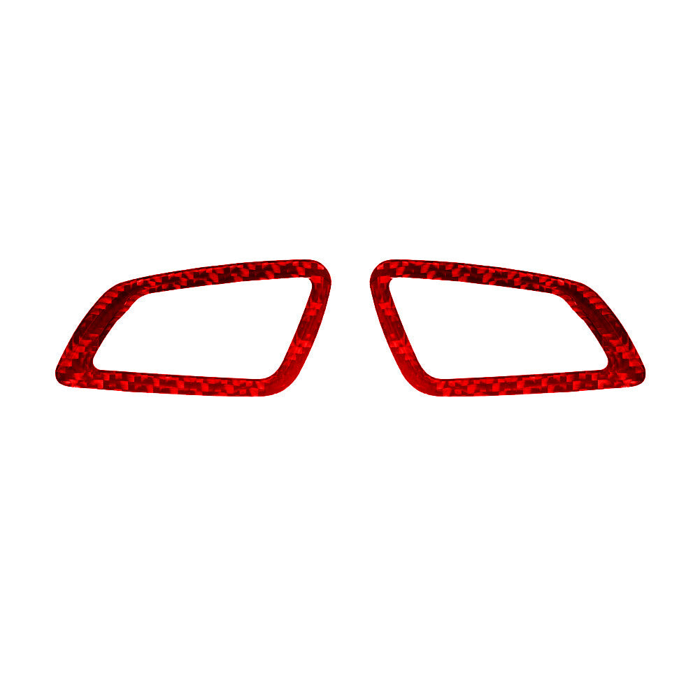 2Pcs Red Carbon Fiber Front Defogging Frame Cover Trim for KIA Cadenza 2014-2016
