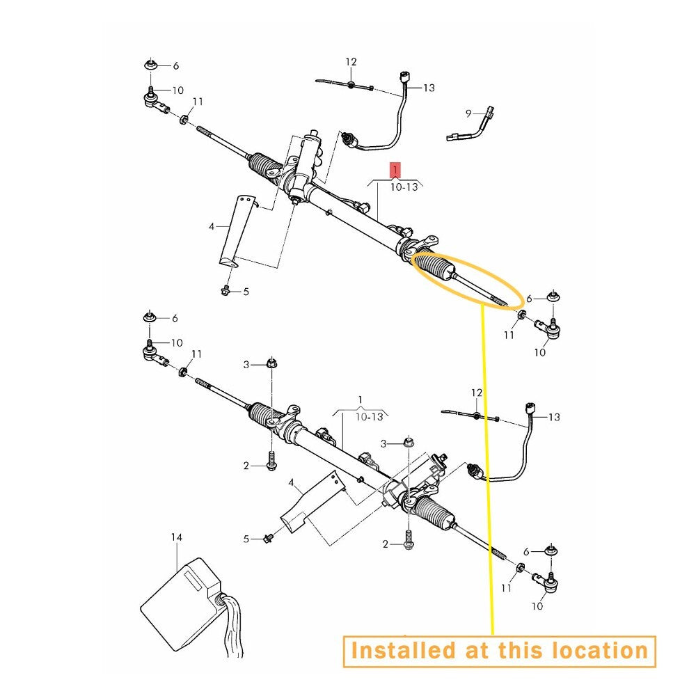 Equipment Manufacturer : 3Y1422075J- Suitable for Bentley Mulsanne 11-22 Steering Inner Strap Ball Joint