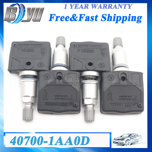 40700-1AA0D 4pcs TPMS Tire Pressure Sensor for Nissan Titan Murano Pathfinder
