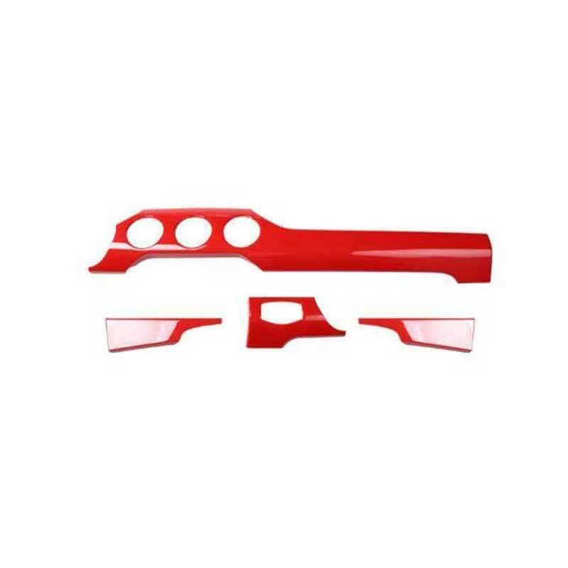 for Ford for Mustang 2015-2022 Paint Red Central Console Instrument Panel Trim 4PCS