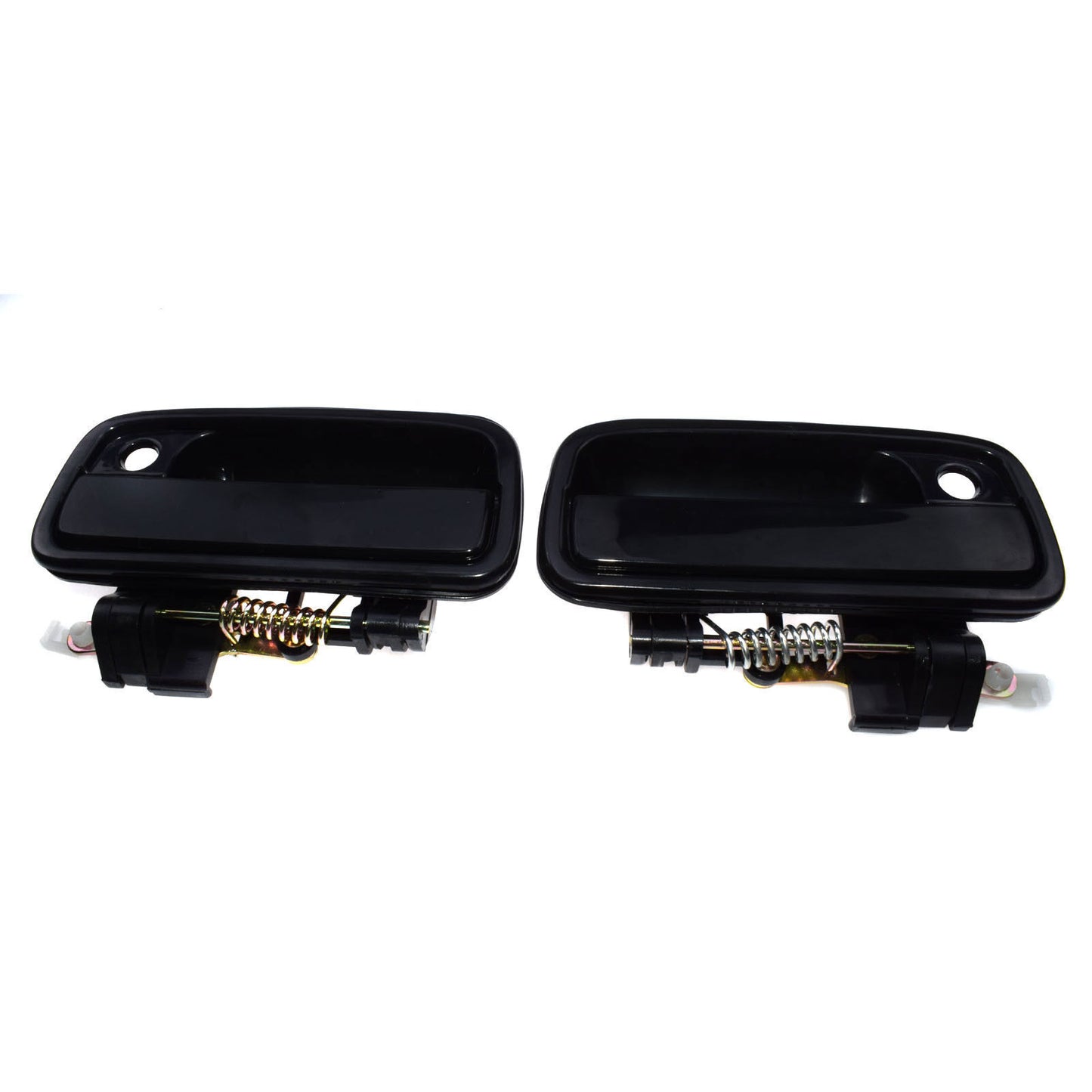FITS 1995-2004 for TOYOTA TACOMA FRONT OUTER EXTERIOR SMOOTH BLACK DOOR HANDLE PAIR
