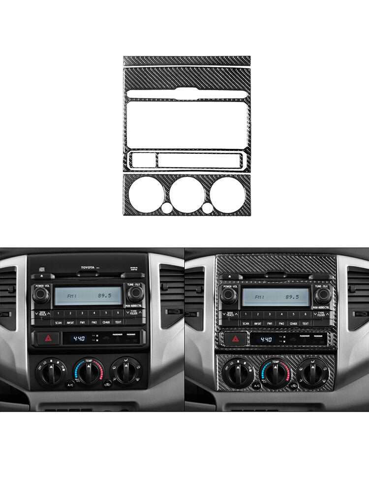 for Toyota Tacoma 2012-2015 4Pcs Central Control Trim Cover Type-A Carbon Fiber