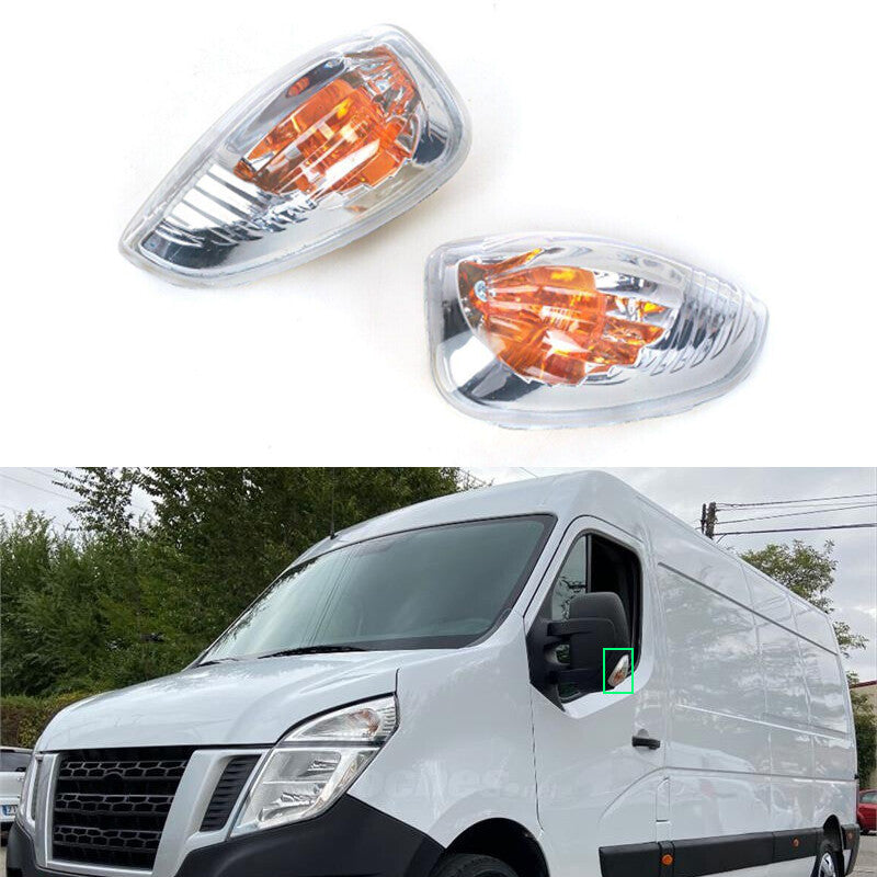 Mirror Lamp Turn Siganl Light Without Bulb 1 Pair for Nissan NV400 2010-2018
