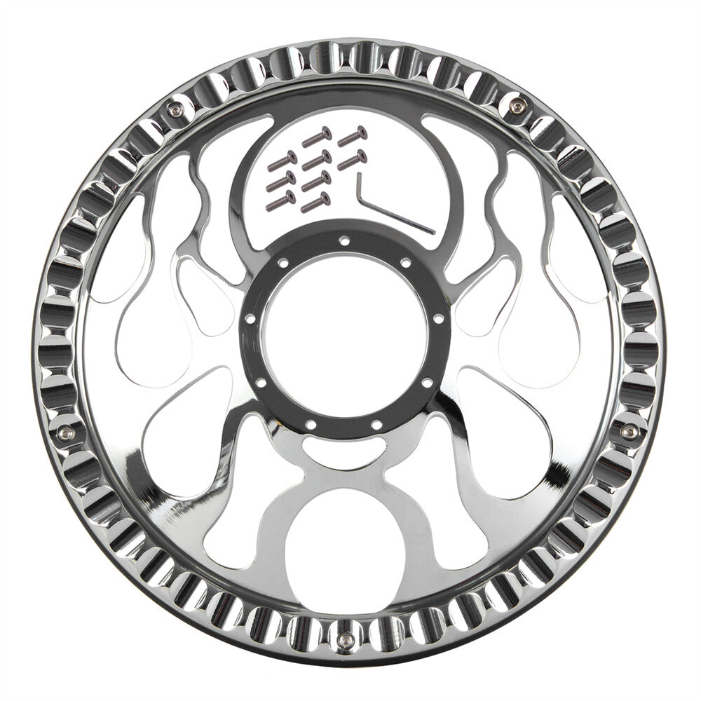 14 Chrome Alloy Half Wrap PVC 9 Bolt Steering Wheel for Chevy GM for GMC for Jeep for Dodge