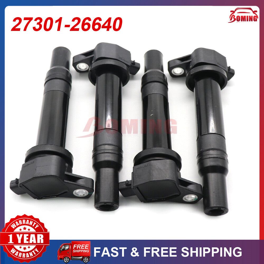 4x New Ignition Coil 27301-26640 for Hyundai Accent for Kia Rio 06-11 L4 1.6L UF-499