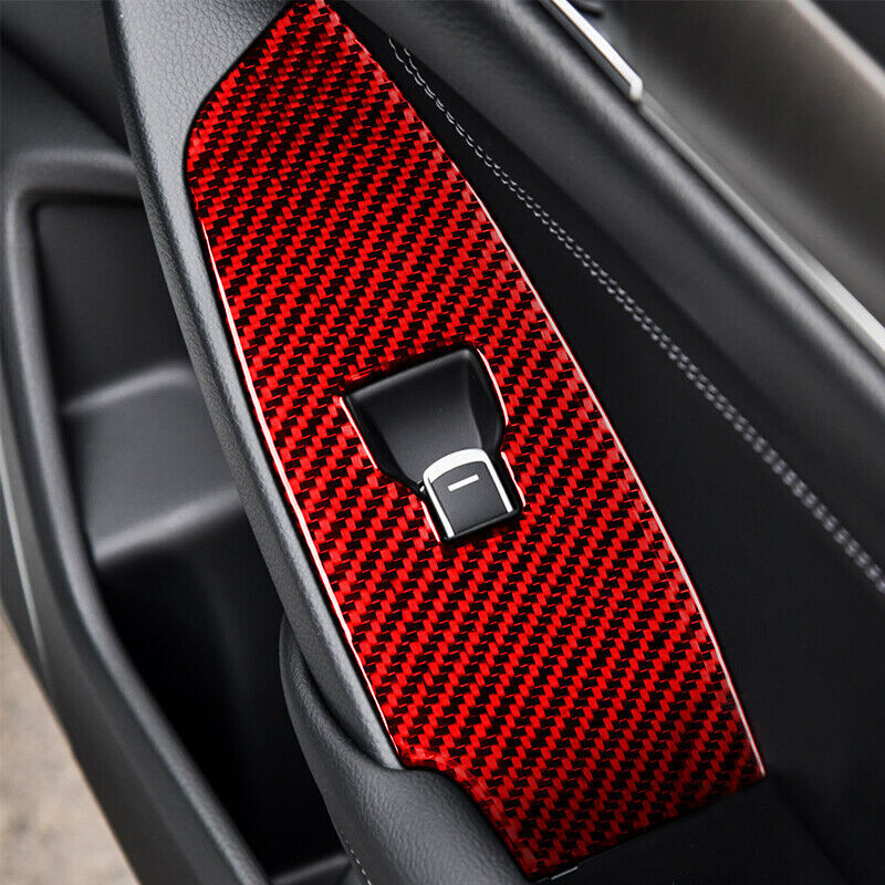 Carbon fiber window switch panel cover trim suitable for Honda Accord 2018 - 2021
