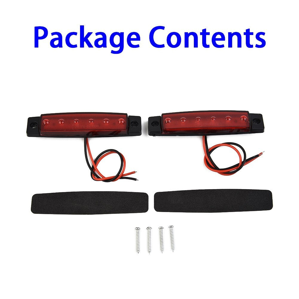 Stop 2x Mount Safe~ Trailer 6led Light Tail Brake Kits Dc Sealed Rv Fit Turn
