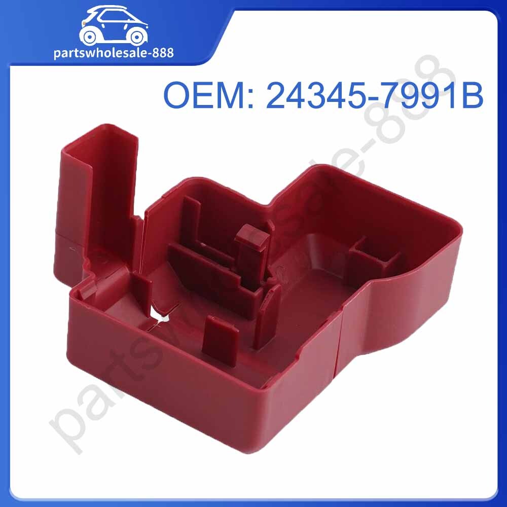 new 24345-7991B positive terminal cover, red, suitable for Nissan SUVs and trucks.