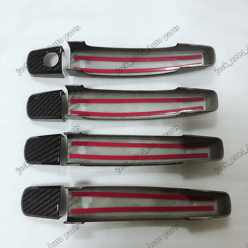 for Chevrolet TRAX 2014-2017 Carbon fiber style side door handle cover trim 8pcs