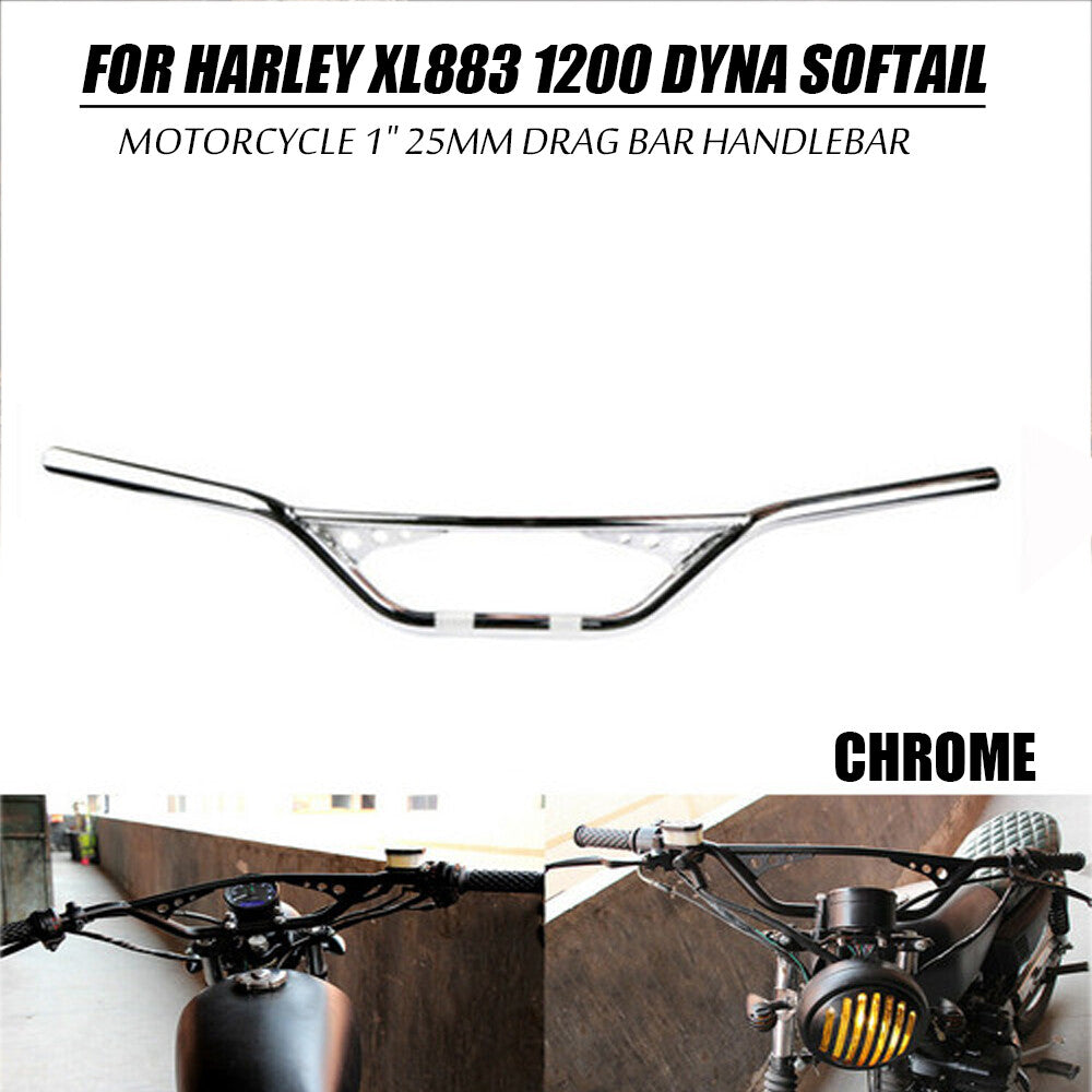 Motorcycle 1 Drag Z-Bar Handlebar for Suzuki for Honda Bobber 25mm Chrome Universal