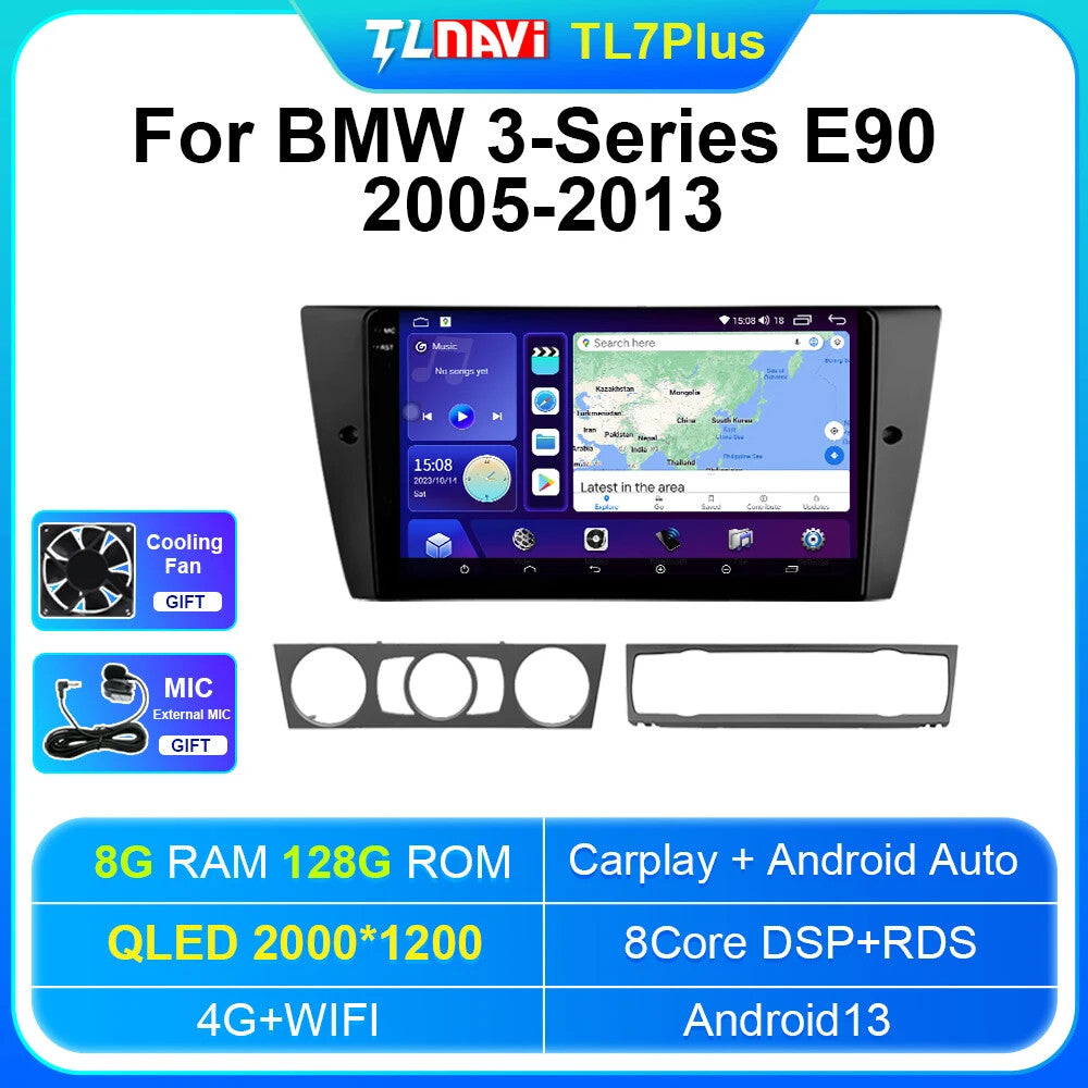 for BMW 3 Series E90 91 92 93 Stereo Audio Car Radio Multimedia GPS Navigation