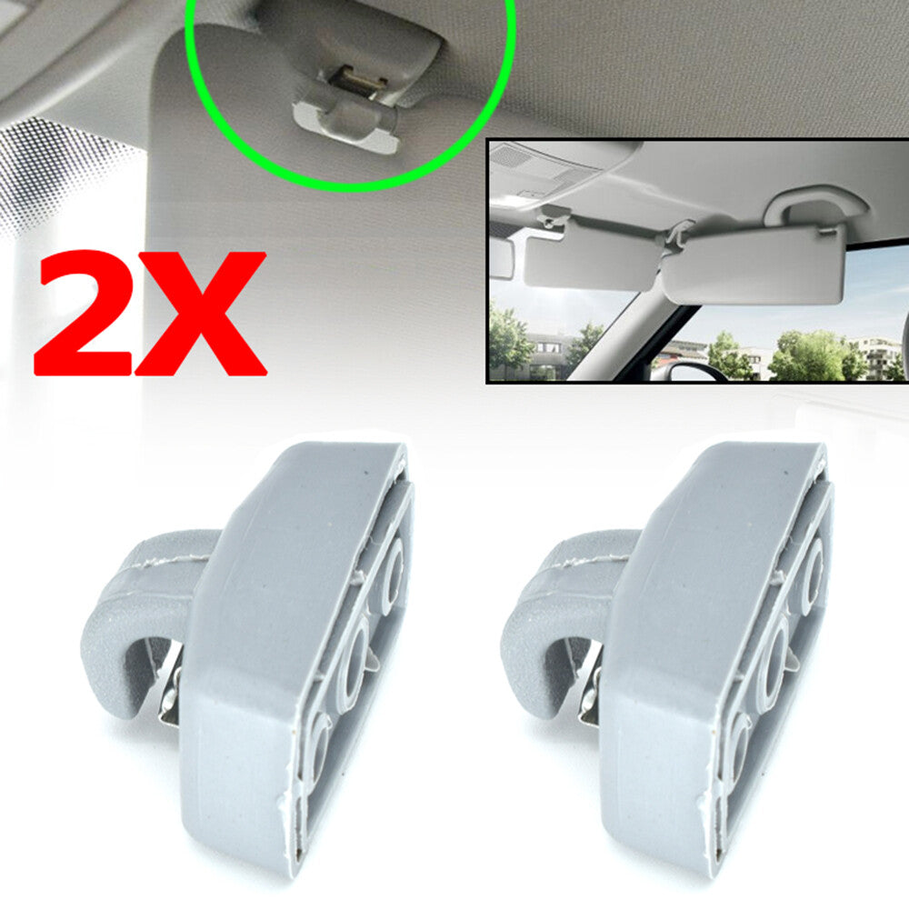 2X Sun Visor Clip for VW Transporter T4/T5 Amrok Beetle for Bora Caddy Polo GolfLupo
