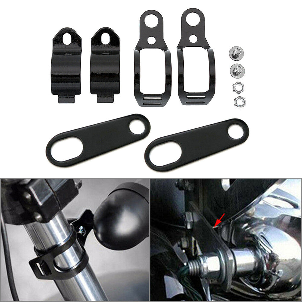 For Cafe Racer Motorcycle Turn Signal Relocater Holder Fork Clamps Shock Bracket