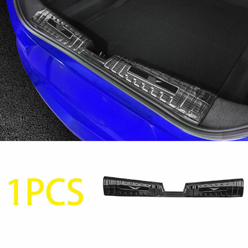 For 20-2024 for Cadillac CT4 Black Inner Rear Bumper Protector Sill Plate Trim 1PCS