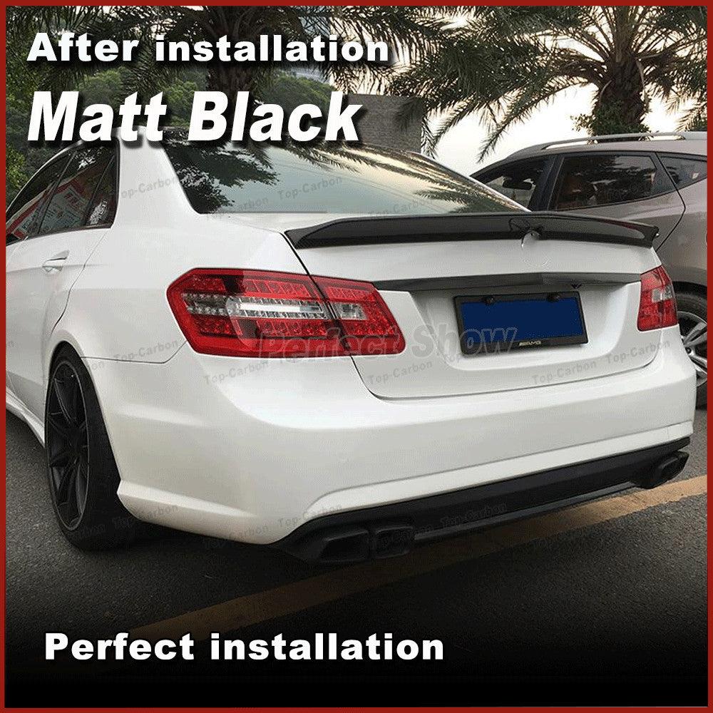 Fit for Benz W212 E200 E300 E400 E63 Matt Black Boot Trunk Spoiler Wing Lip