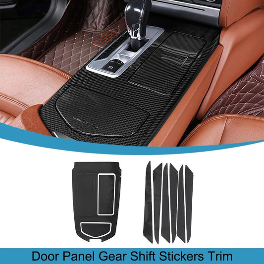 5D Carbon Fiber Door Panel Gear Shift Stickers for Maserati Ghibli 2014-2018