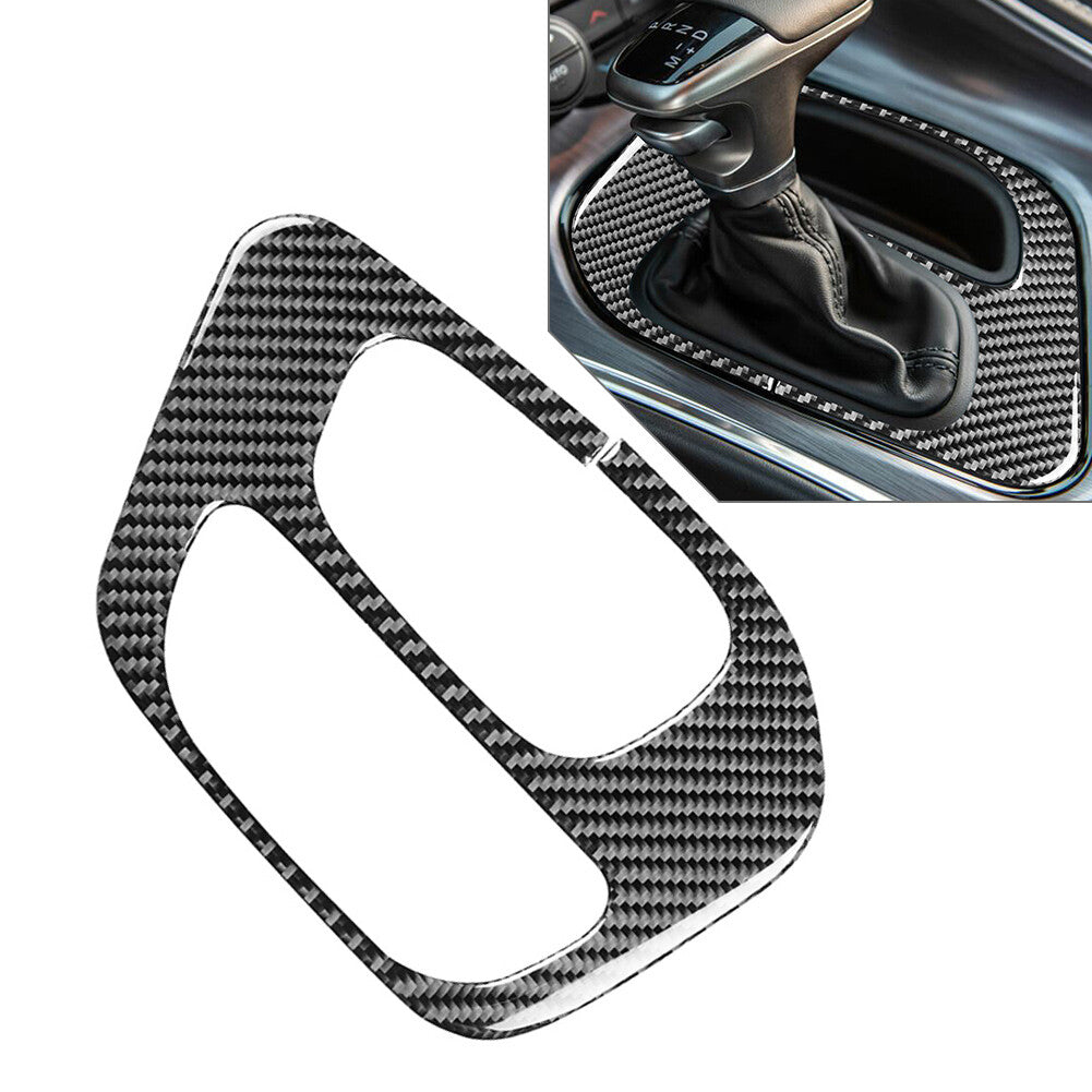 Carbon Fiber Gear Shift Panel Cover Trim for Dodge for Challenger 2015-2025 2023