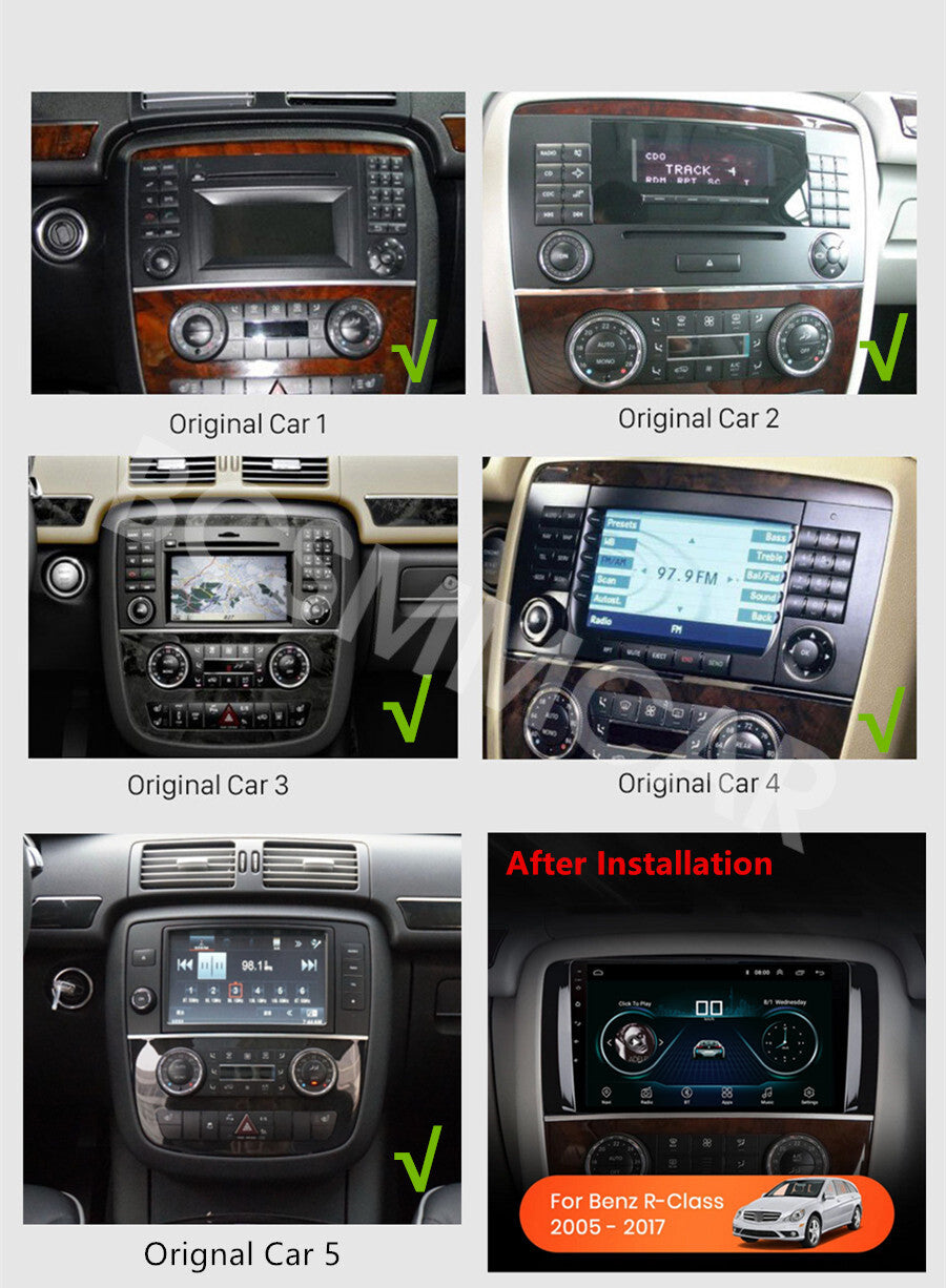 Android 13 MP5 Player Touch Screen Fit for Mercedes for Benz R-Class W251 2005-2017