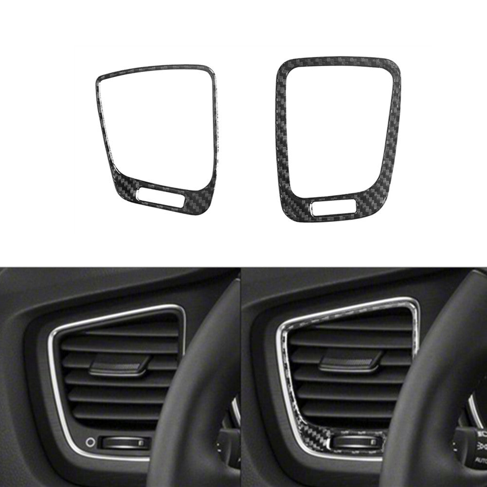2X Carbon Fiber Front Air Vent Outlet Frame Trim Cover for KIA Sedona 2015-2016