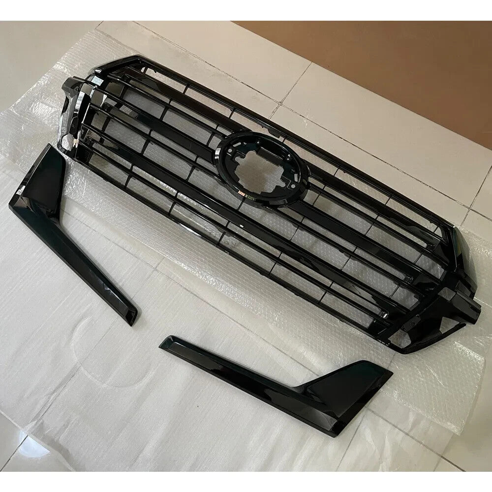 Front Grille Bumper Grill Decor Fit for Toyota for Land Cruiser LC200 2016-20 Black