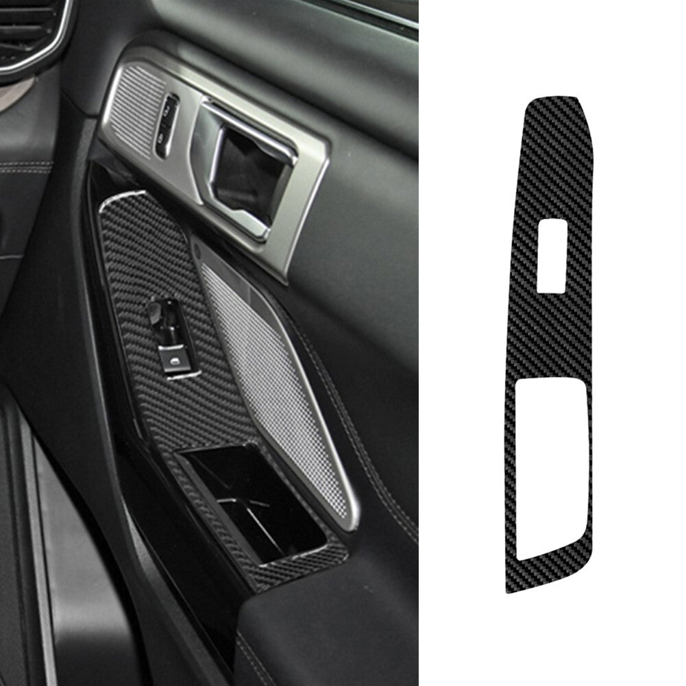 Carbon Fiber Passenger Side Door Switch Cover Trim for Ford Explorer 2020-2023