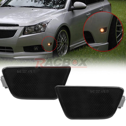 Pair Front Bumper Reflector Side Marker Light Assembly for Chevy for Cruze 2011-2015