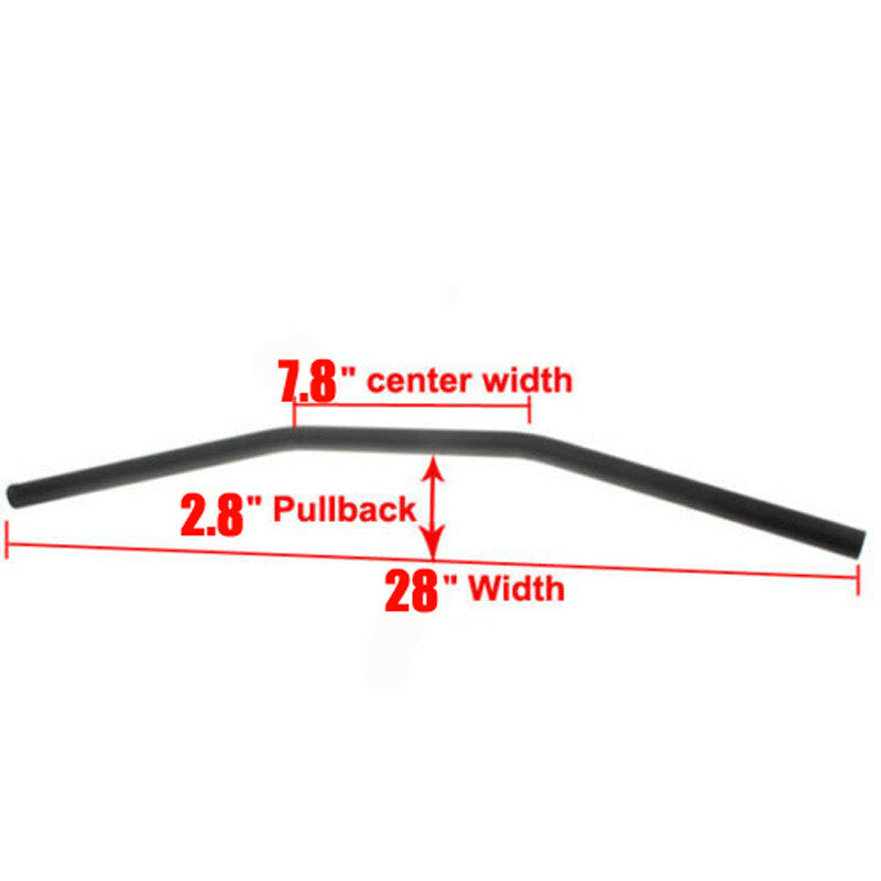 Drag Bars 7/8 22mm Motorcycle Steel for Honda for Suzuki CG125 Universal Black