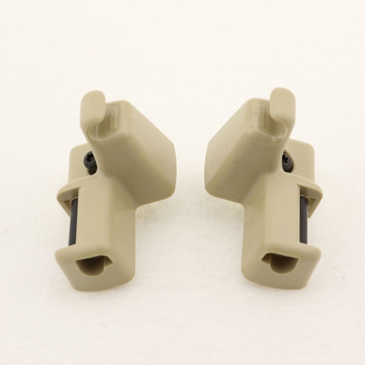 2-Pack Right + Left Beige Sun Visor Clips for Land Rover for Range Rover 03-12