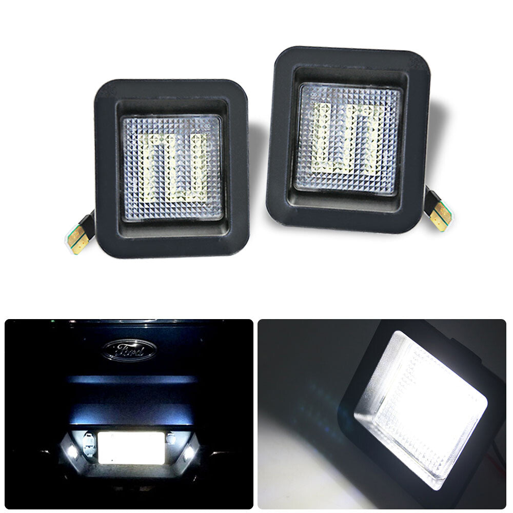 Rear LED Number License Plate Lights White Lamp for Ford F-150 Raptor 2015-UP