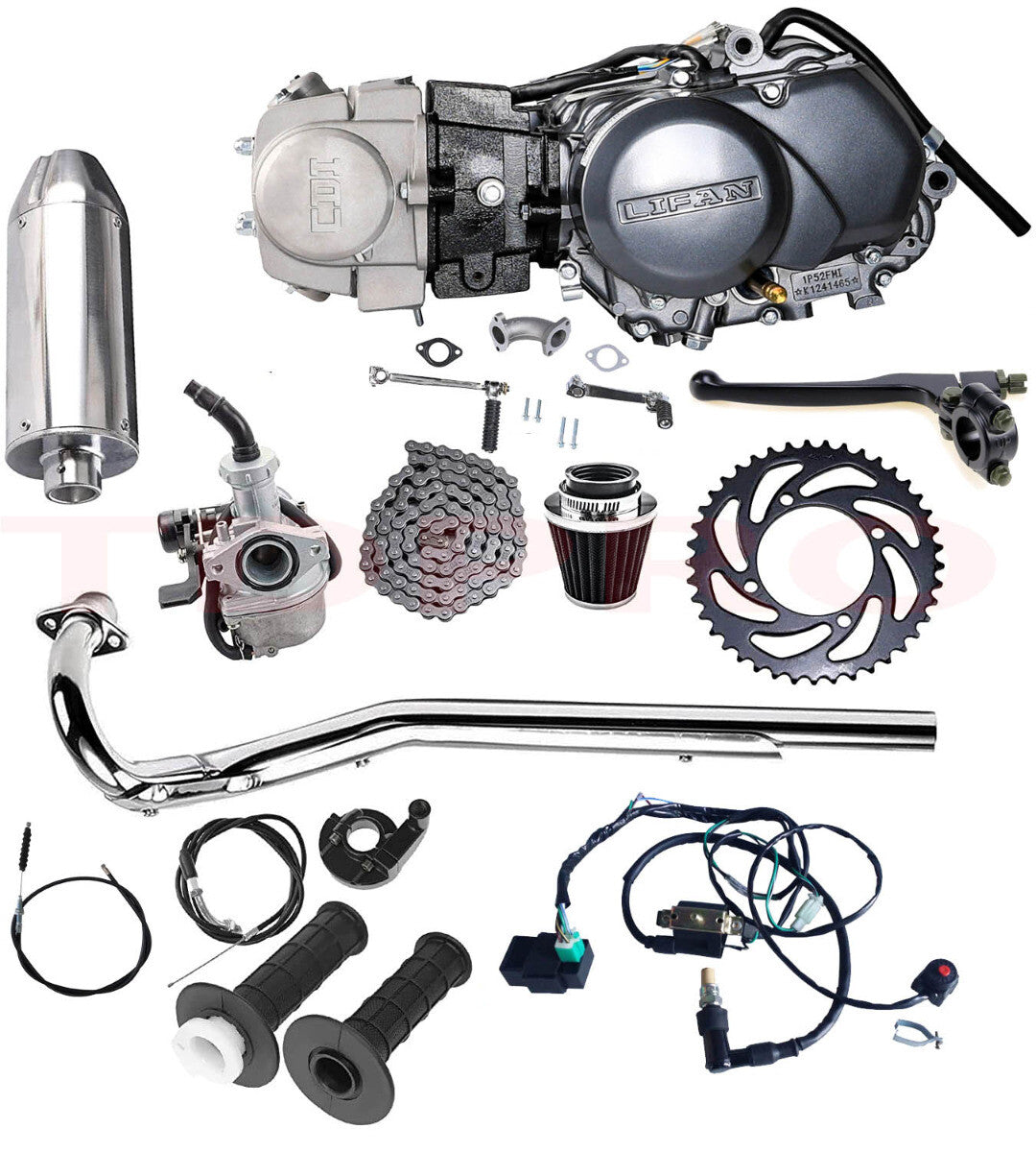 for Lifan 125cc engine motor kit for Honda CRF50, CRF70, CT70, CT110 Pit bikes, Apollo