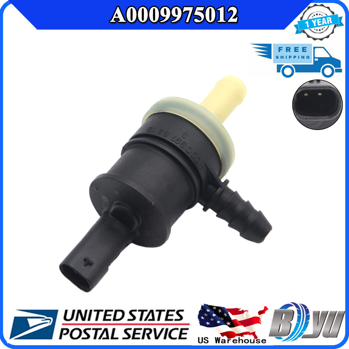 new A0009975012 1x vacuum solenoid valve suitable for Mercedes-Benz C180 CLA 1.6L 2.0L
