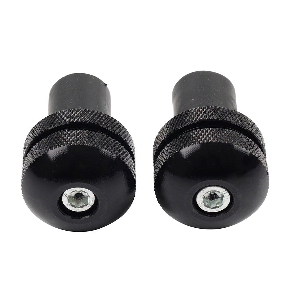 Universal 7/8 Motorcycle Handlebar Grips Bar End Cap Plug Slider Black
