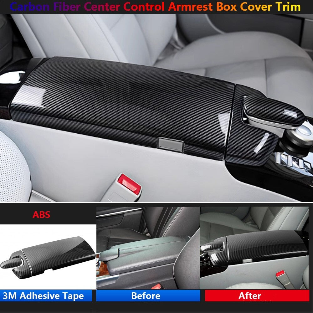 Carbon Fiber for Mercedes-Benz S W221 Car Center Console Armrest Box Cover Trims