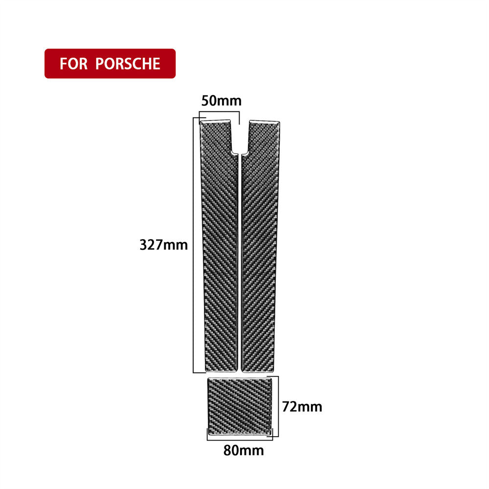 Carbon Fiber Car Rear Armrest Box Panel Cover Fit for Porsche for Panamera 2010-2016