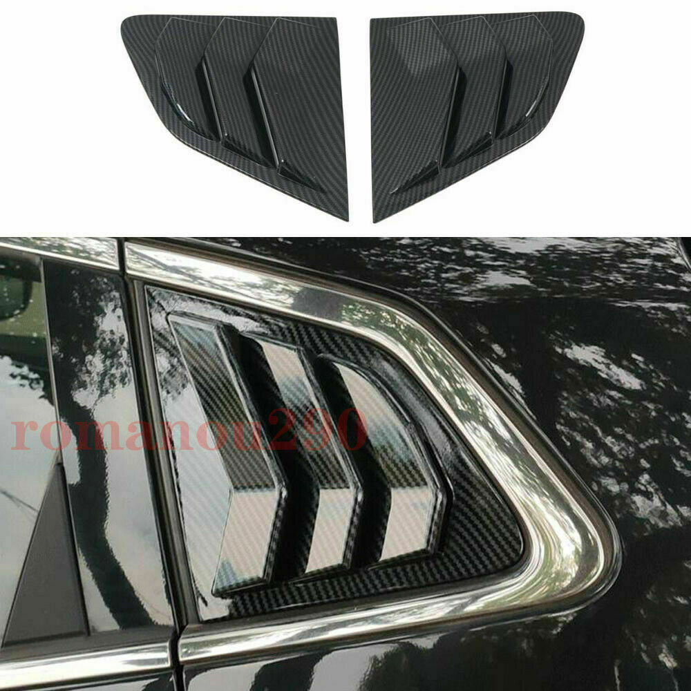 for Nissan Rogue Sport 2017-2021 Carbon Fiber Rear Side Window Scoop Louver Trim