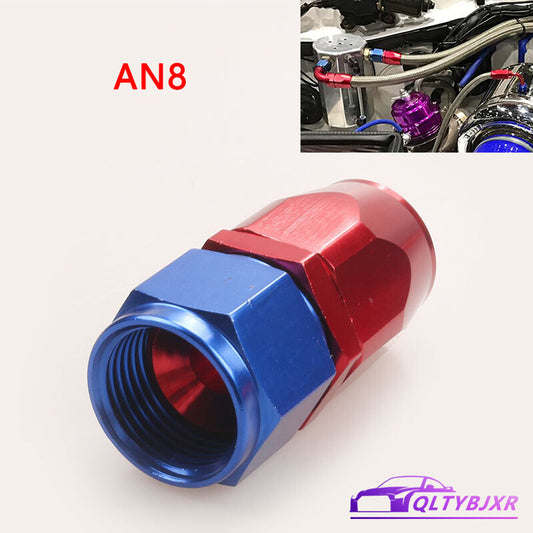1Pc 8AN AN8 Straight Swivel Fuel Oil Hose End Fittings Adaptor Aluminum Red