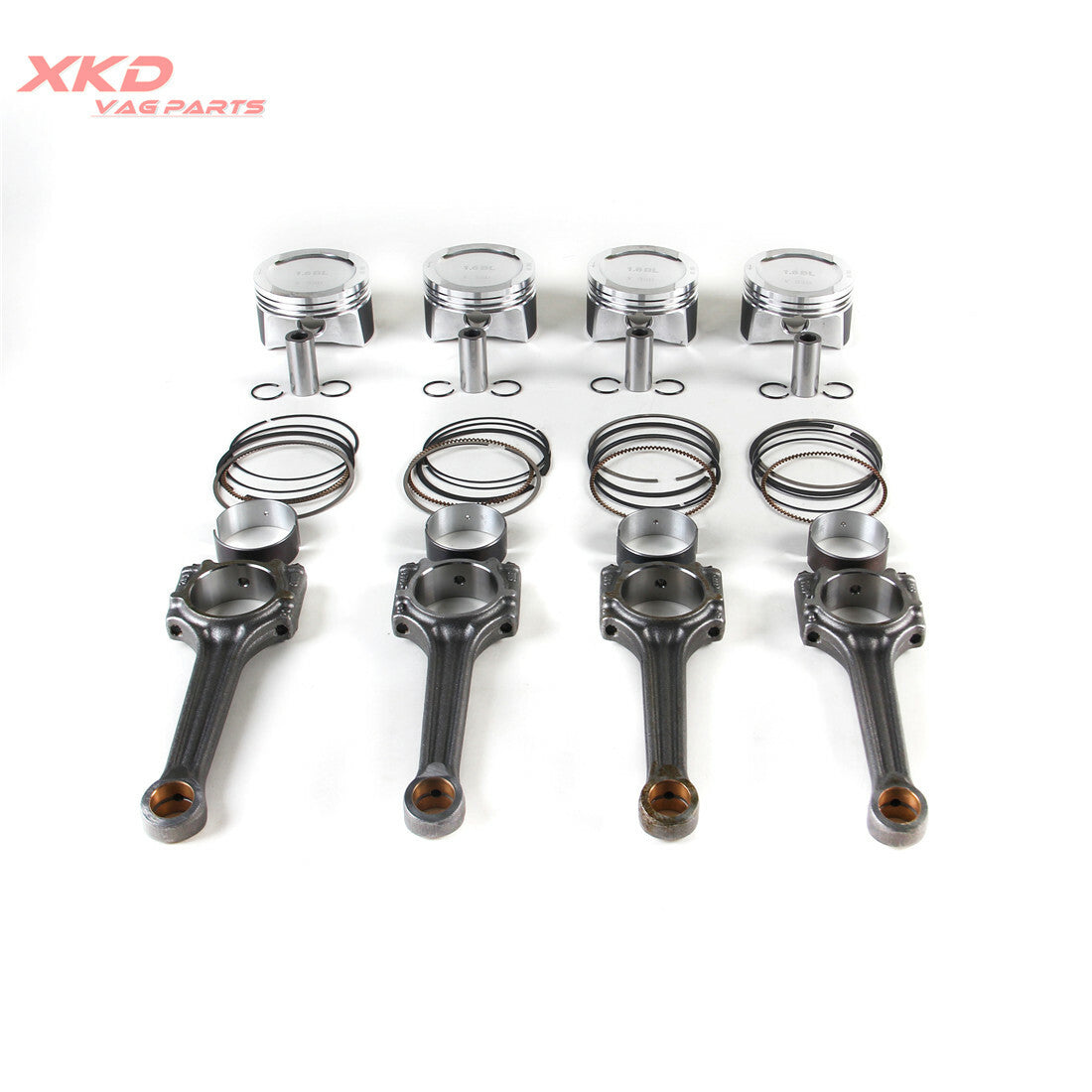Piston ring assembly and connecting rod bearing kit for Volkswagen Polo 1.6L BCD 06A107065AN