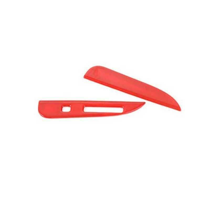 for Ford for Mustang 2015-2022 Paint Red Middle Console Gear Shift Frame Trim 2PCS