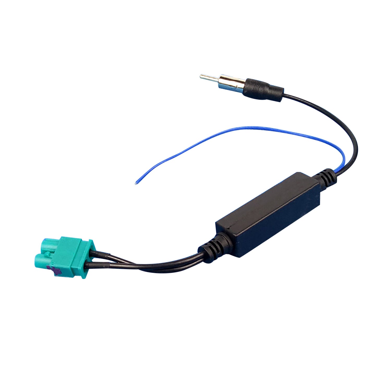 Car Dual FAKRA RF Radio Antenna Adapter Cable With Amplifier for Volkswagen