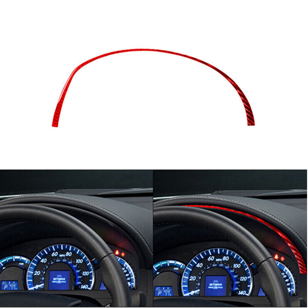 Red Carbon Fiber Interior Dashboard Kit Cover Trim Strip for Toyota for Camry 12-14